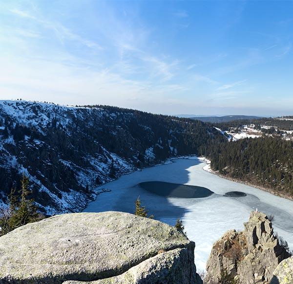 Le Lac Blanc gelé en hiver